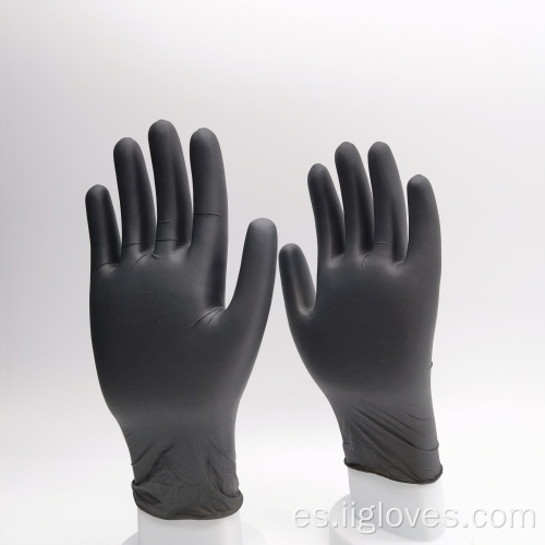 Guantes de nitrilo no médicos negros guantes de nitrilo desechables